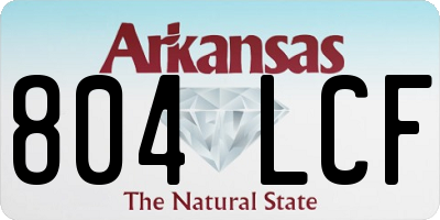 AR license plate 804LCF