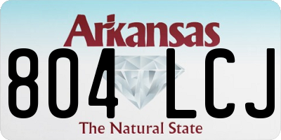 AR license plate 804LCJ