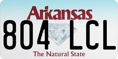 AR license plate 804LCL