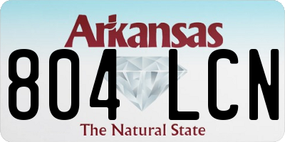 AR license plate 804LCN