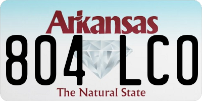 AR license plate 804LCO
