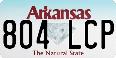 AR license plate 804LCP