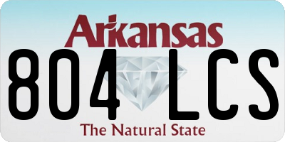 AR license plate 804LCS