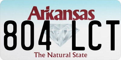 AR license plate 804LCT