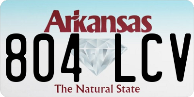 AR license plate 804LCV