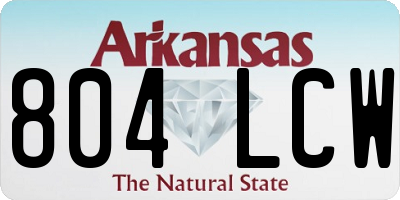 AR license plate 804LCW