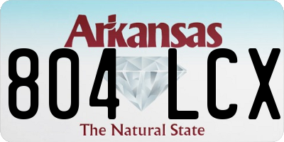 AR license plate 804LCX