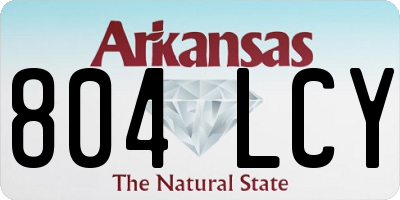 AR license plate 804LCY