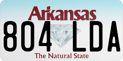 AR license plate 804LDA