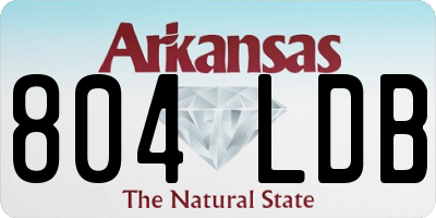 AR license plate 804LDB