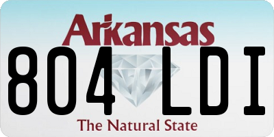AR license plate 804LDI