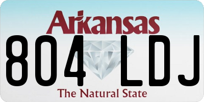 AR license plate 804LDJ