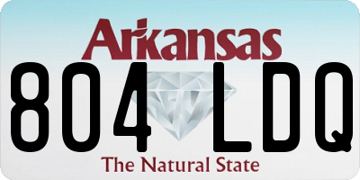 AR license plate 804LDQ