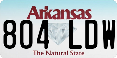 AR license plate 804LDW
