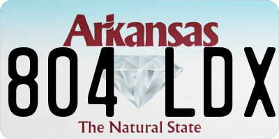 AR license plate 804LDX