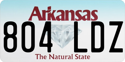 AR license plate 804LDZ