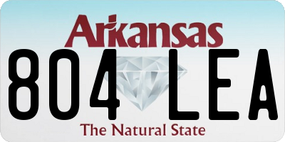 AR license plate 804LEA