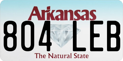 AR license plate 804LEB