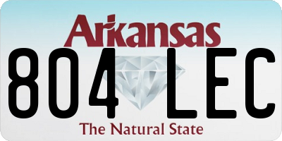 AR license plate 804LEC