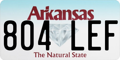 AR license plate 804LEF