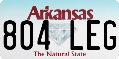 AR license plate 804LEG
