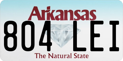AR license plate 804LEI