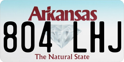AR license plate 804LHJ