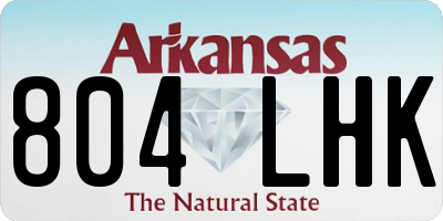 AR license plate 804LHK