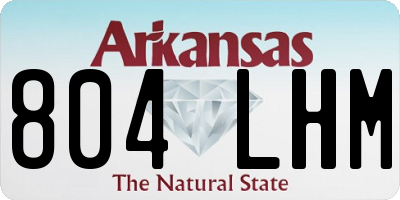 AR license plate 804LHM