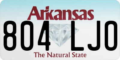 AR license plate 804LJO