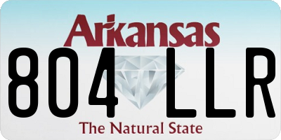 AR license plate 804LLR