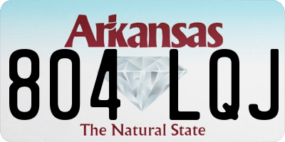 AR license plate 804LQJ
