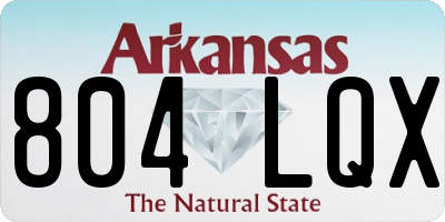 AR license plate 804LQX