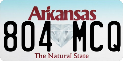 AR license plate 804MCQ