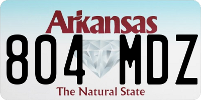 AR license plate 804MDZ