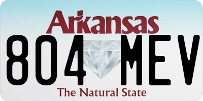 AR license plate 804MEV