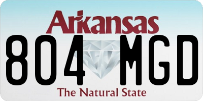 AR license plate 804MGD