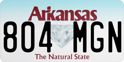 AR license plate 804MGN