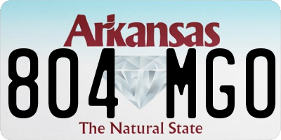 AR license plate 804MGO
