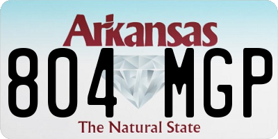 AR license plate 804MGP