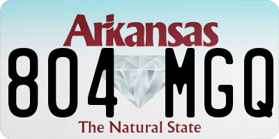 AR license plate 804MGQ