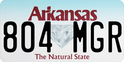 AR license plate 804MGR