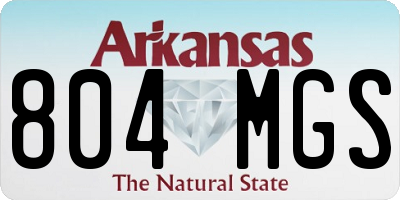 AR license plate 804MGS