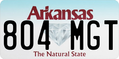 AR license plate 804MGT