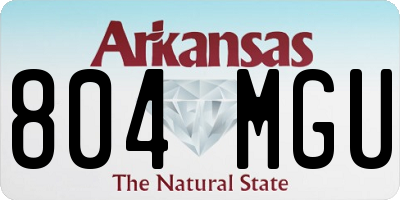 AR license plate 804MGU