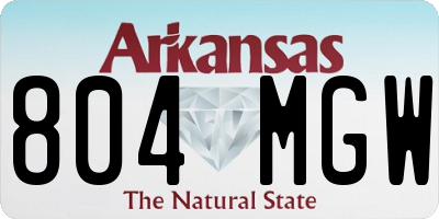 AR license plate 804MGW