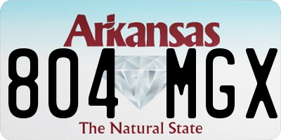 AR license plate 804MGX