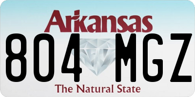 AR license plate 804MGZ