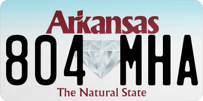 AR license plate 804MHA