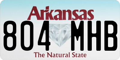 AR license plate 804MHB